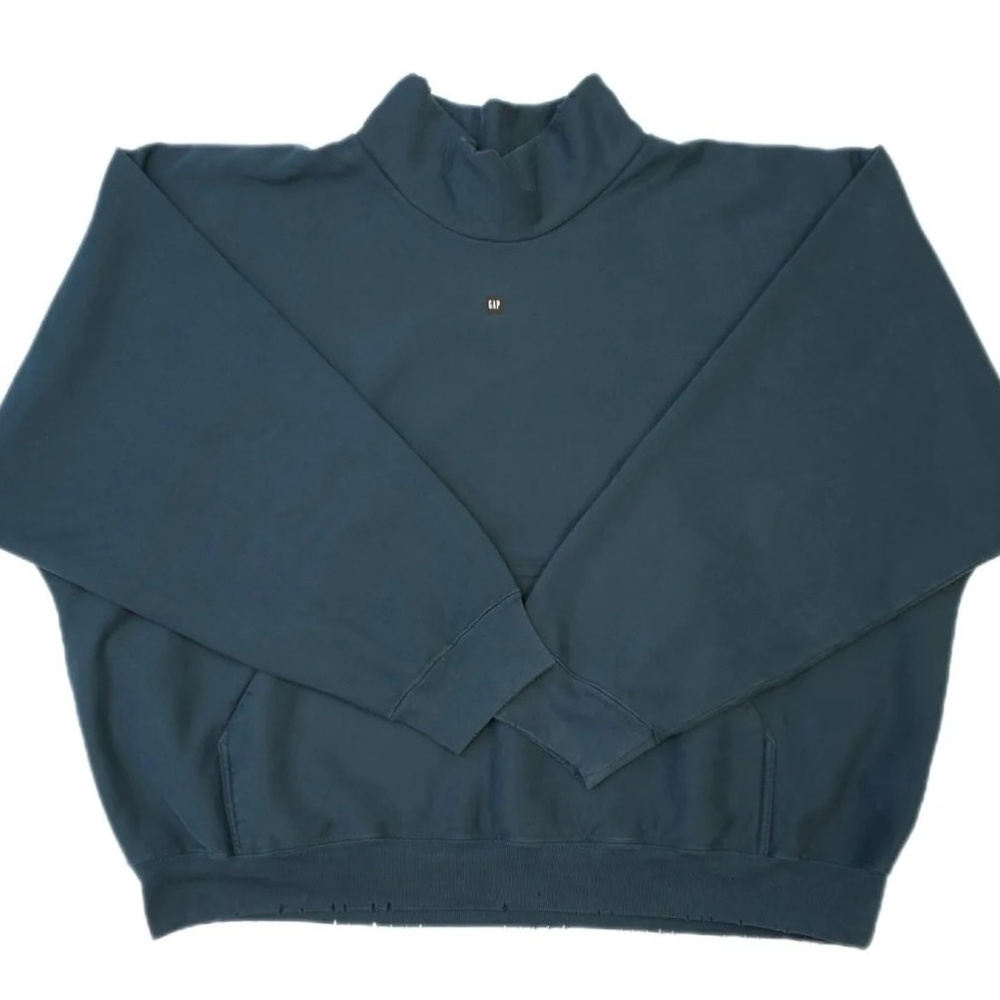 NWT Yeezy x Gap by Balenciaga High Neck Sweatshirt XL Dark Blue